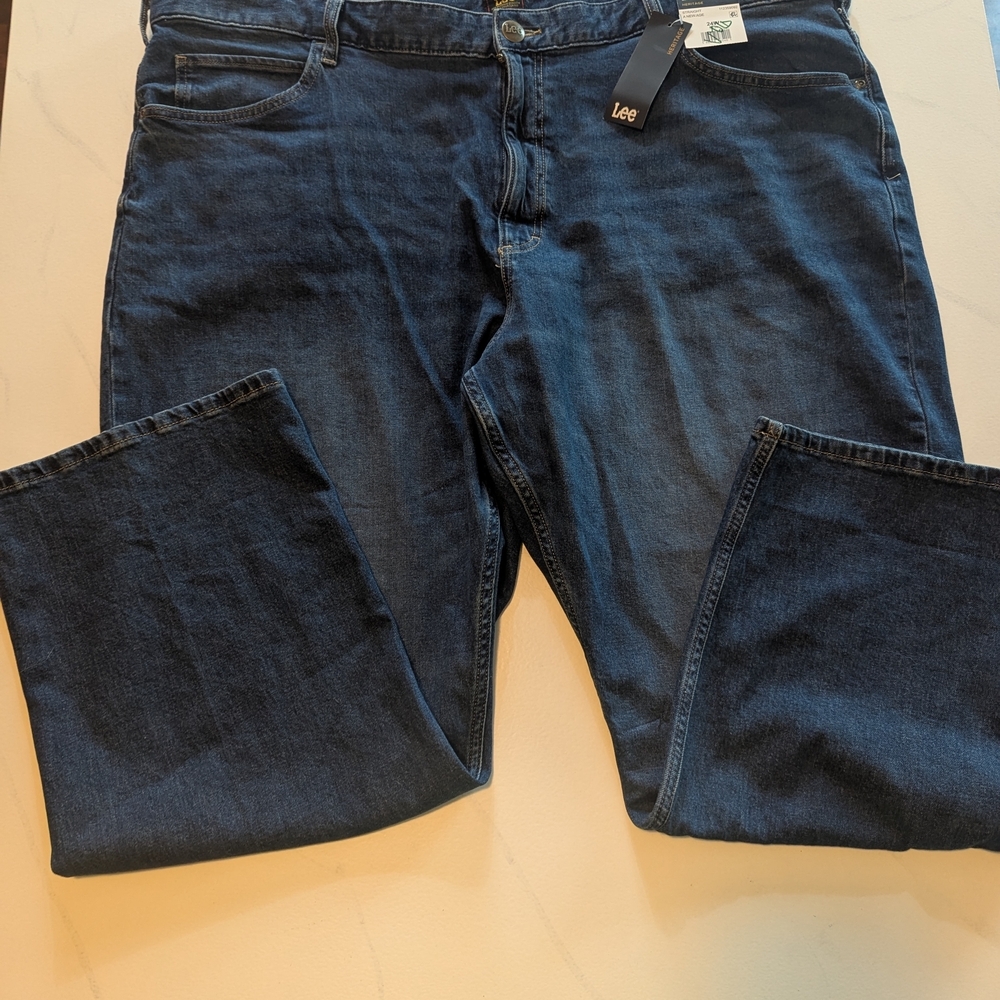 Lee Women's Plus Size Heritage Straight Leg Blue Jean- Size 24W- New